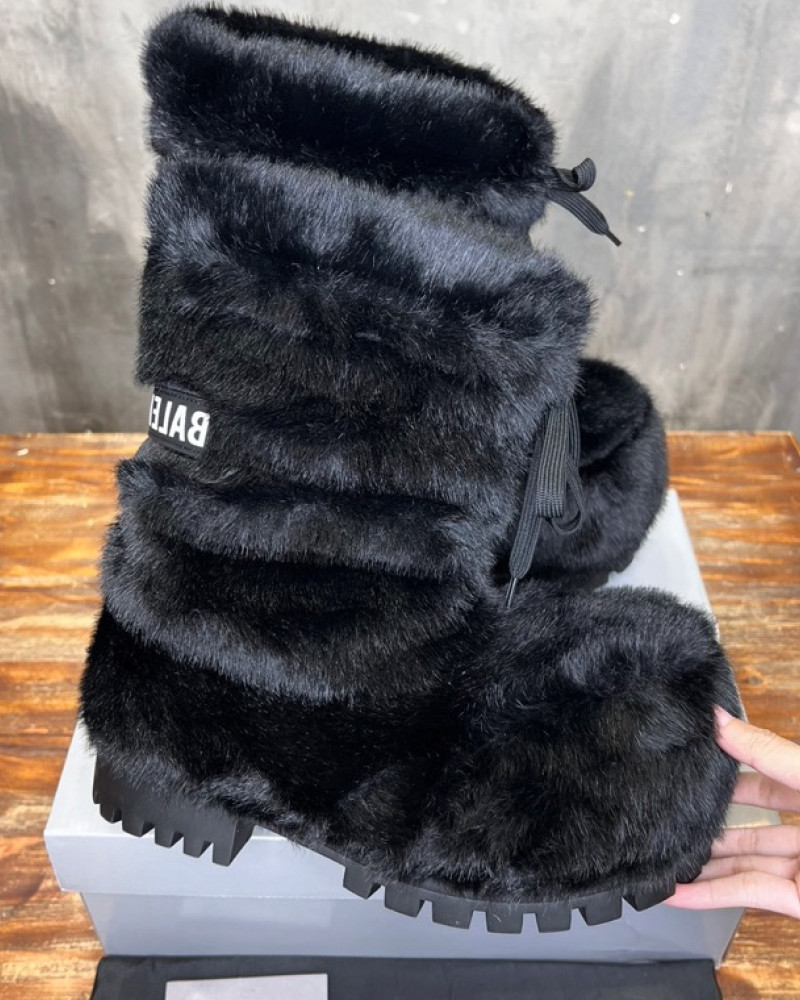 Balenciaga Alaska Faux Fur Boots