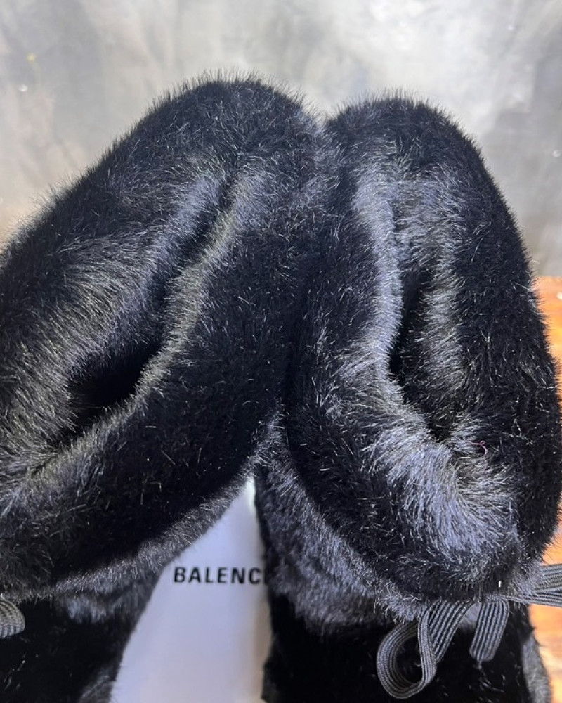 Balenciaga Alaska Faux Fur Boots
