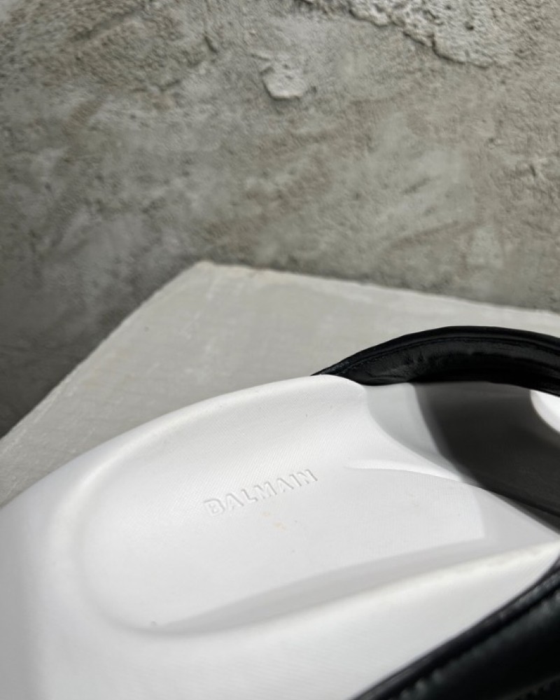 Balmain B-IT Quilted Mules Slippers  