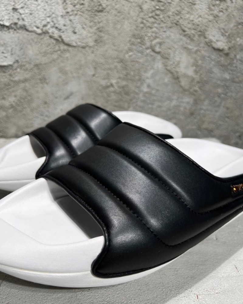 Balmain B-IT Quilted Mules Slippers  