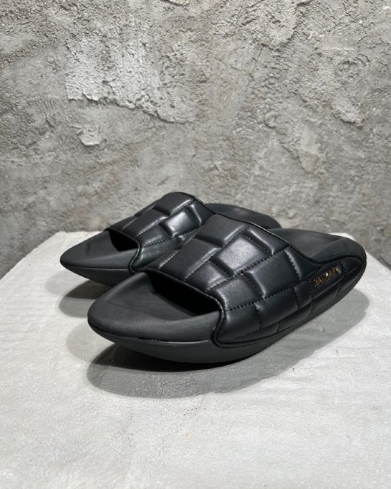 Balmain B-IT Quilted Mules Slippers  