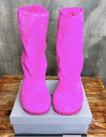 Balenciaga Shearling Extra-Tall 3XL Boots
