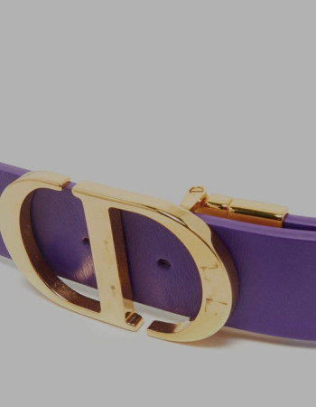 Dior 30 Montaigne CD Leather Belt – Purple