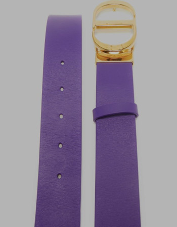 Dior 30 Montaigne CD Leather Belt – Purple