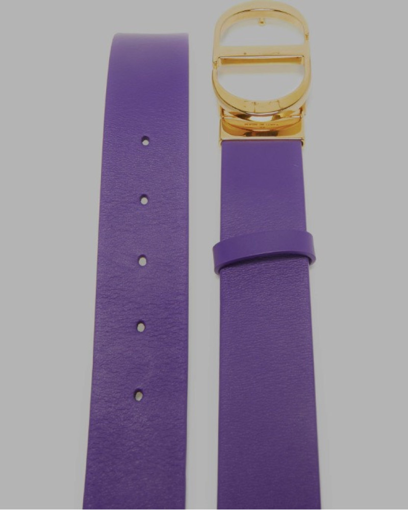 Dior 30 Montaigne CD Leather Belt – Purple
