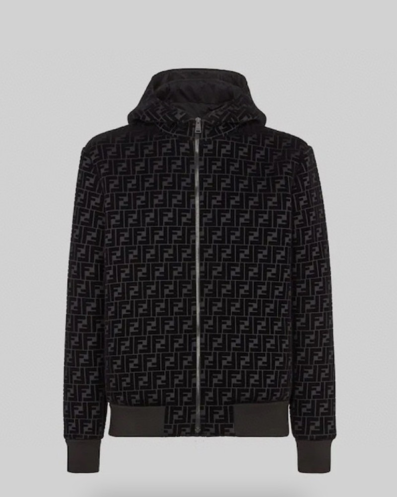 Fendi Black FF Monogram Hoodie