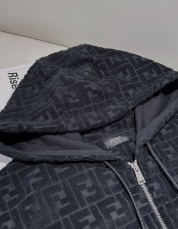 Fendi Black FF Monogram Hoodie