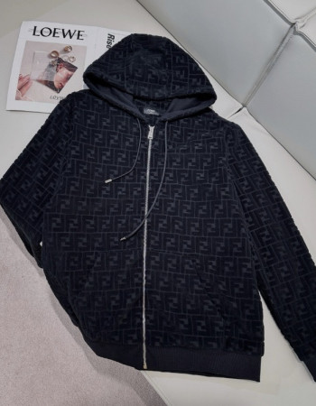 Fendi Black FF Monogram Hoodie