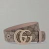Gucci Women’s GG Supreme Double G Belt – Beige & Pink