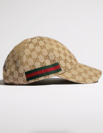 GG Baseball Hat with Web Stripe Designer Cap