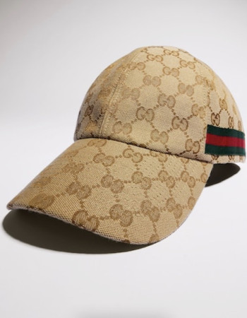 GG Baseball Hat with Web Stripe Designer Cap