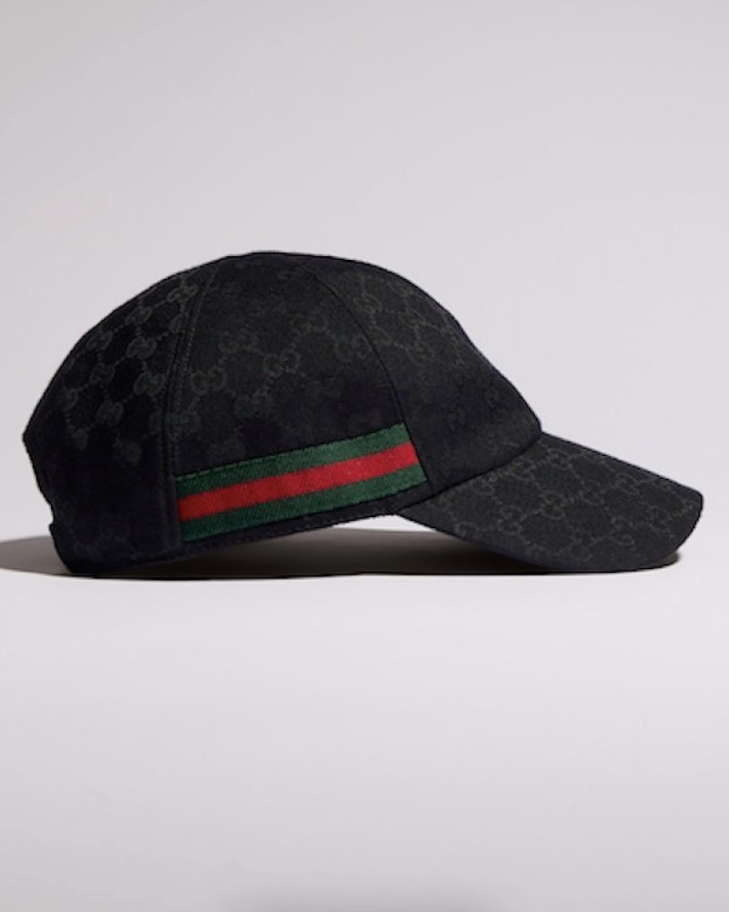 GG Baseball Hat with Web Stripe Designer Cap