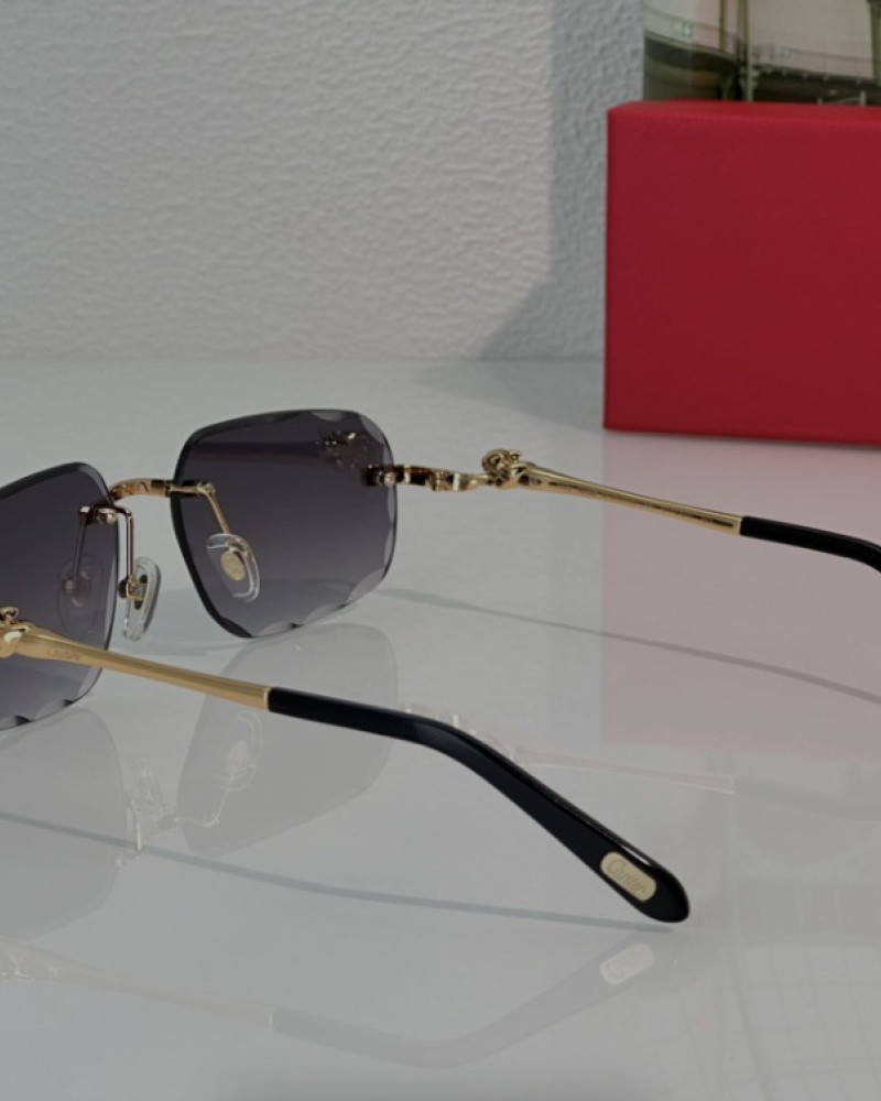 Cartier Panthère CT0281O Rimless Rectangle Glasses