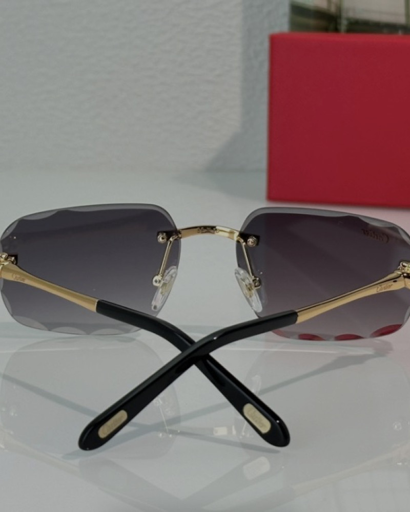 Cartier Panthère CT0281O Rimless Rectangle Glasses