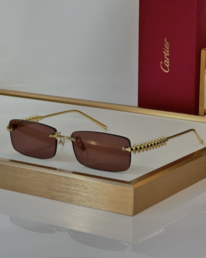 Cartier Clash de Cartier Rimless Rectangular Sunglasses