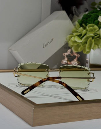 Cartier CT0092O Moustique Diamond Cut Rimless Sunglasses