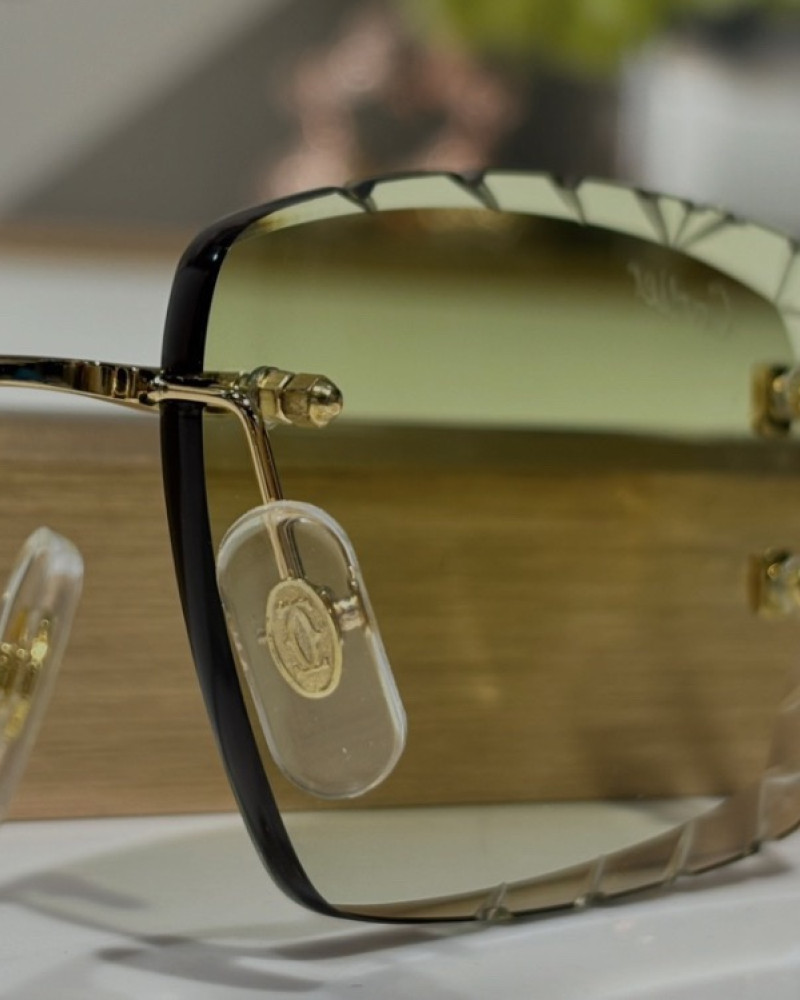 Cartier CT0092O Moustique Diamond Cut Rimless Sunglasses