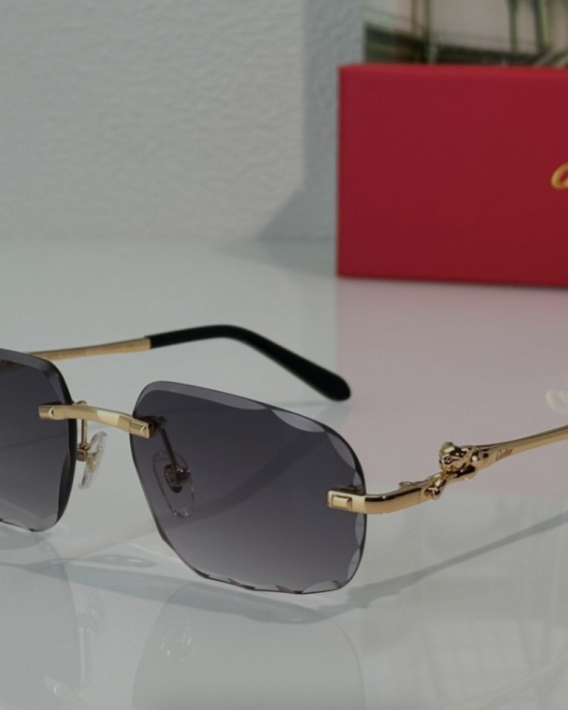 Cartier Panthère CT0281O Rimless Rectangle Glasses