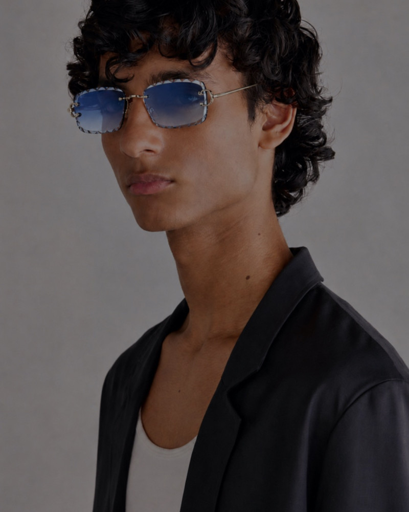 Cartier CT0092O Moustique Diamond Cut Rimless Sunglasses