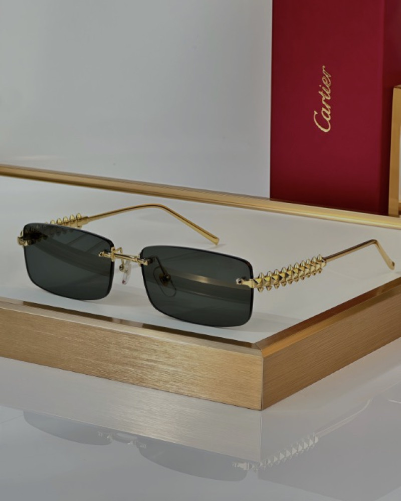 Cartier Clash de Cartier Rimless Rectangular Sunglasses