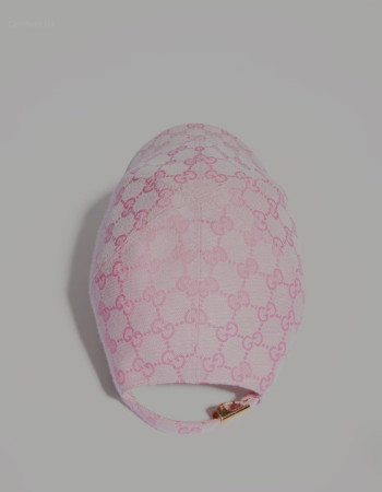 Gucci GG Monogram Pink Baseball Cap