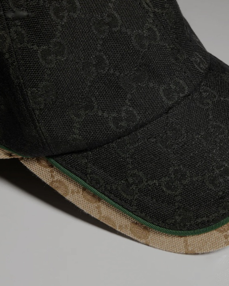 Gucci GG Monogram Canvas Baseball Cap – Black & Beige