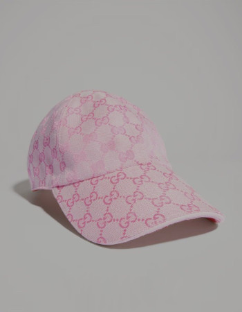Gucci GG Monogram Pink Baseball Cap