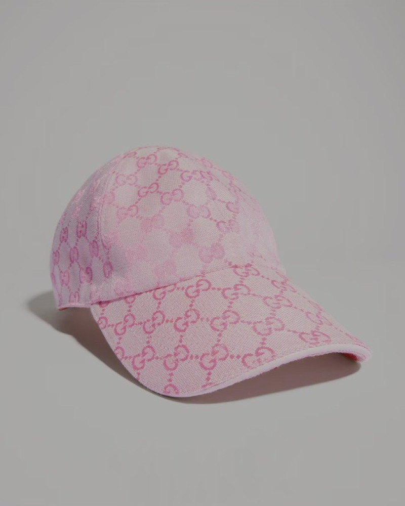 Gucci GG Monogram Pink Baseball Cap