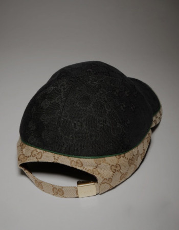 Gucci GG Monogram Canvas Baseball Cap – Black & Beige
