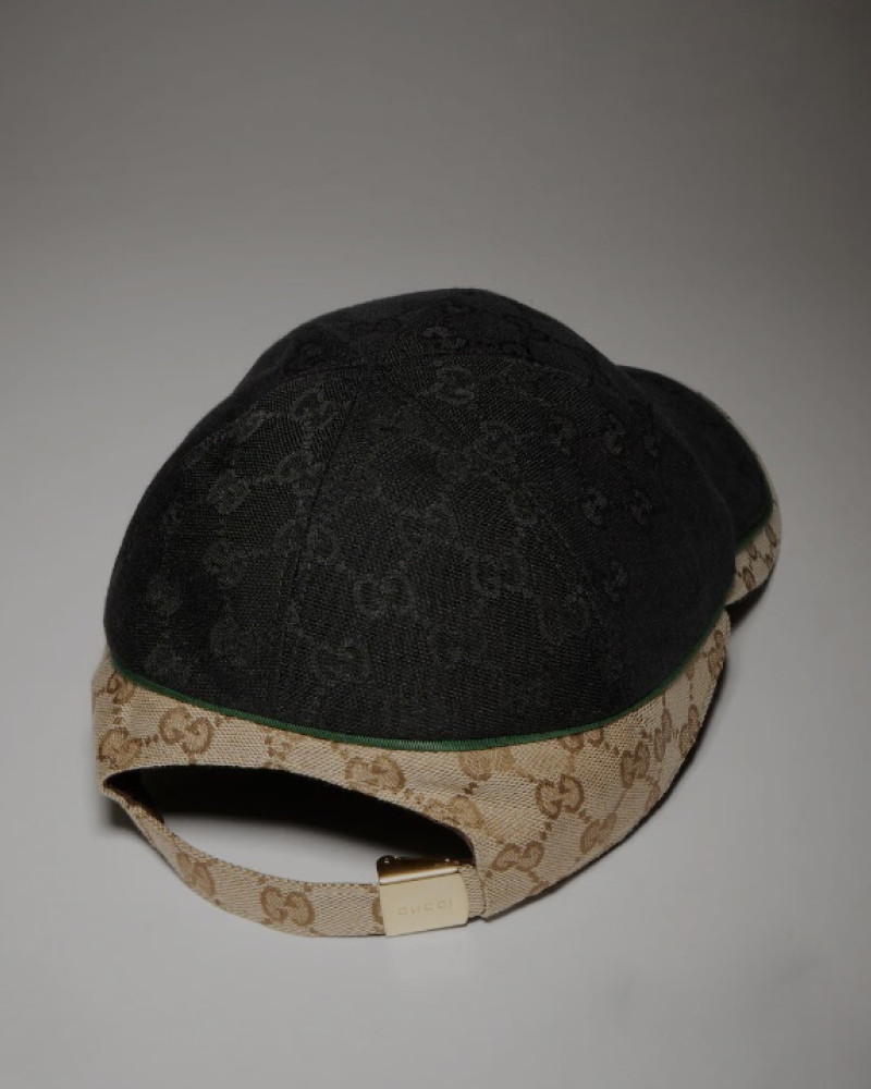 Gucci GG Monogram Canvas Baseball Cap – Black & Beige