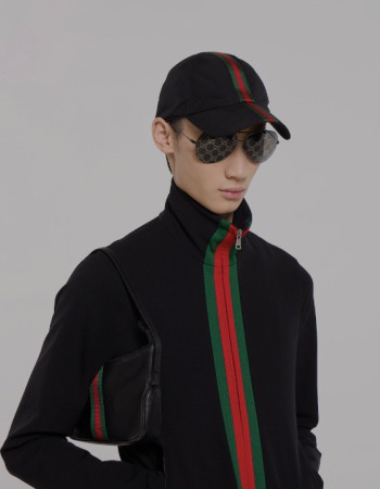 Gucci Cotton Baseball Hat with Web – Black