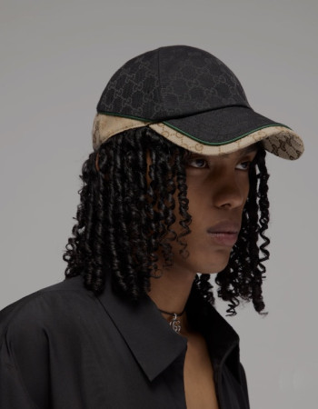 Gucci GG Monogram Canvas Baseball Cap – Black & Beige