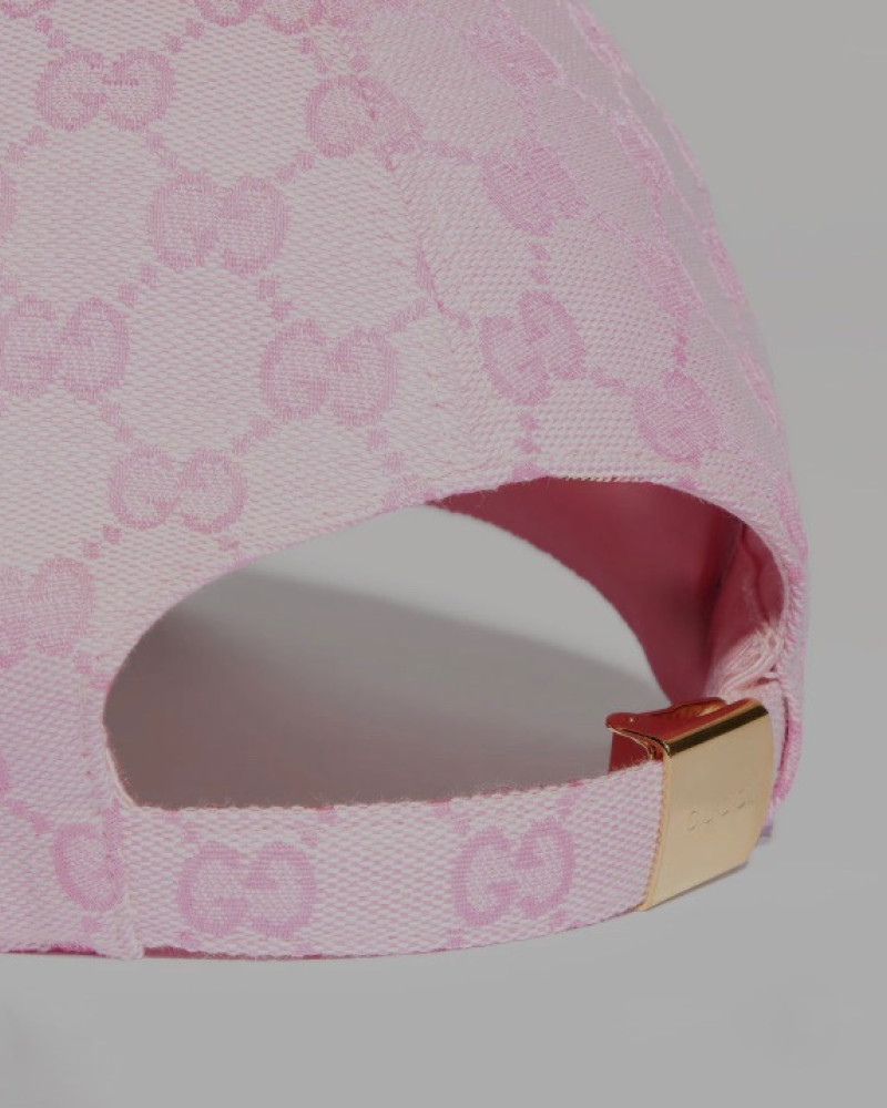 Gucci GG Monogram Pink Baseball Cap