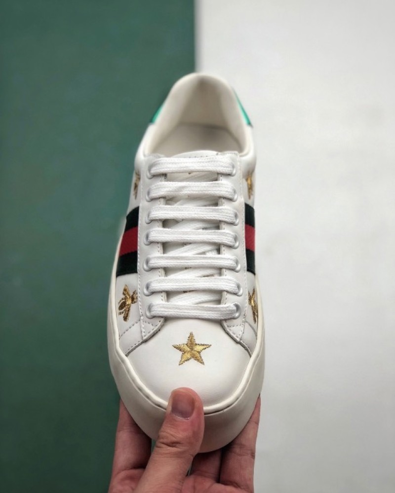 Gucci Ace Platform Sneakers Embroidered bee Star Motifs Gucci Ace Platform Sneakers Embroidered bee Star Motifs
