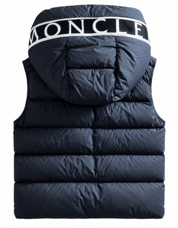Moncler Barant Double Hood Down Vest – Navy Blue