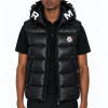 Moncler Montreuil Hooded Logo Down Gilet – Black