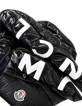 Moncler Montreuil Hooded Logo Down Gilet – Black