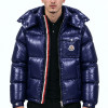 Moncler Montbeliard Hooded Short Down Jacket – Navy Blue