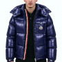 Moncler Montbeliard Hooded Short Down Jacket – Navy Blue