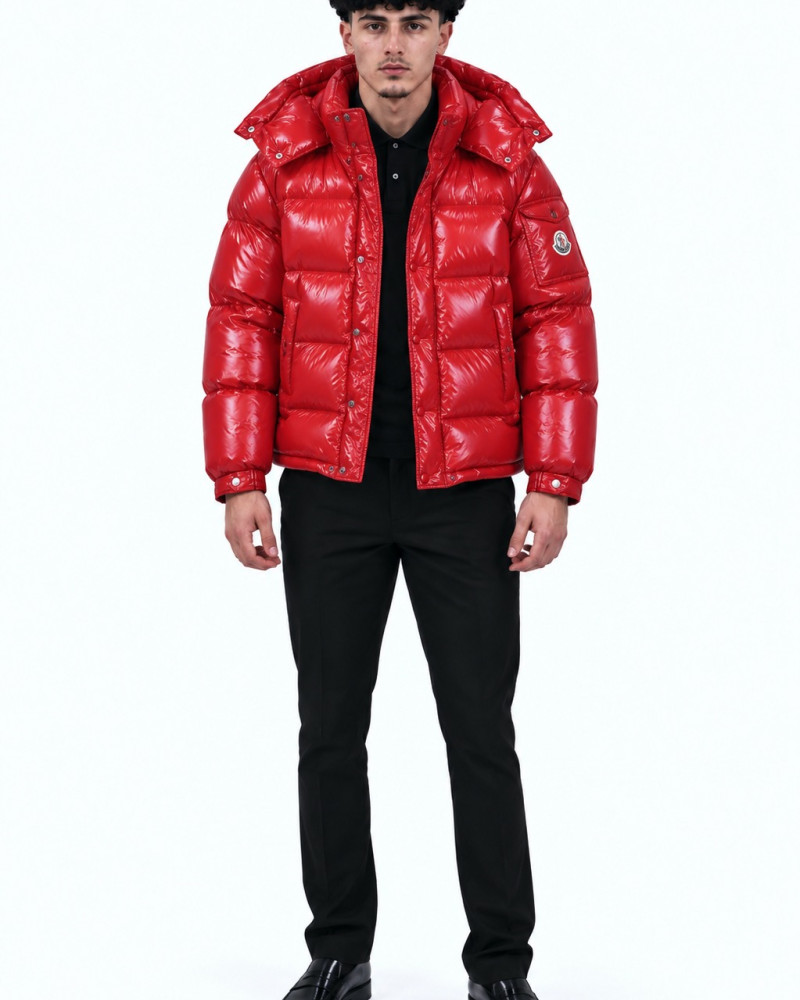 Moncler Etival Maljasset Hooded Down Jacket – Red