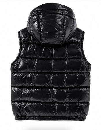 Moncler Bormes Hooded Down Vest – Black