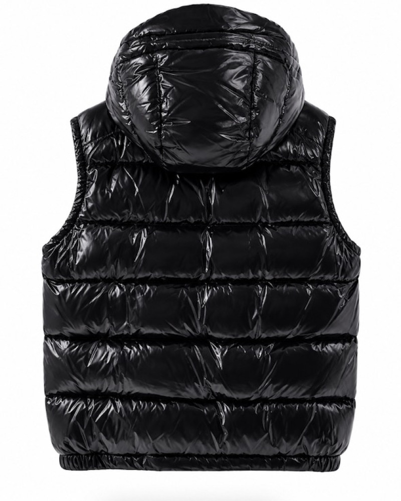 Moncler Bormes Hooded Down Vest – Black