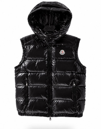 Moncler Bormes Hooded Down Vest – Black