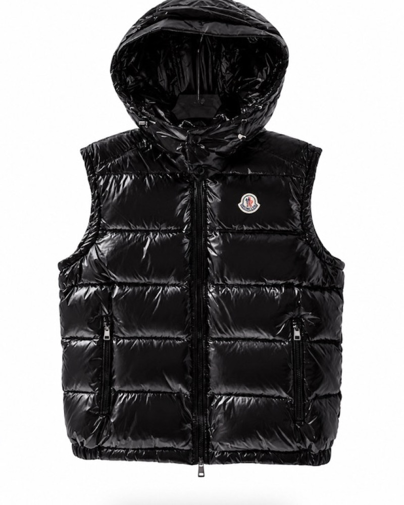 Moncler Bormes Hooded Down Vest – Black