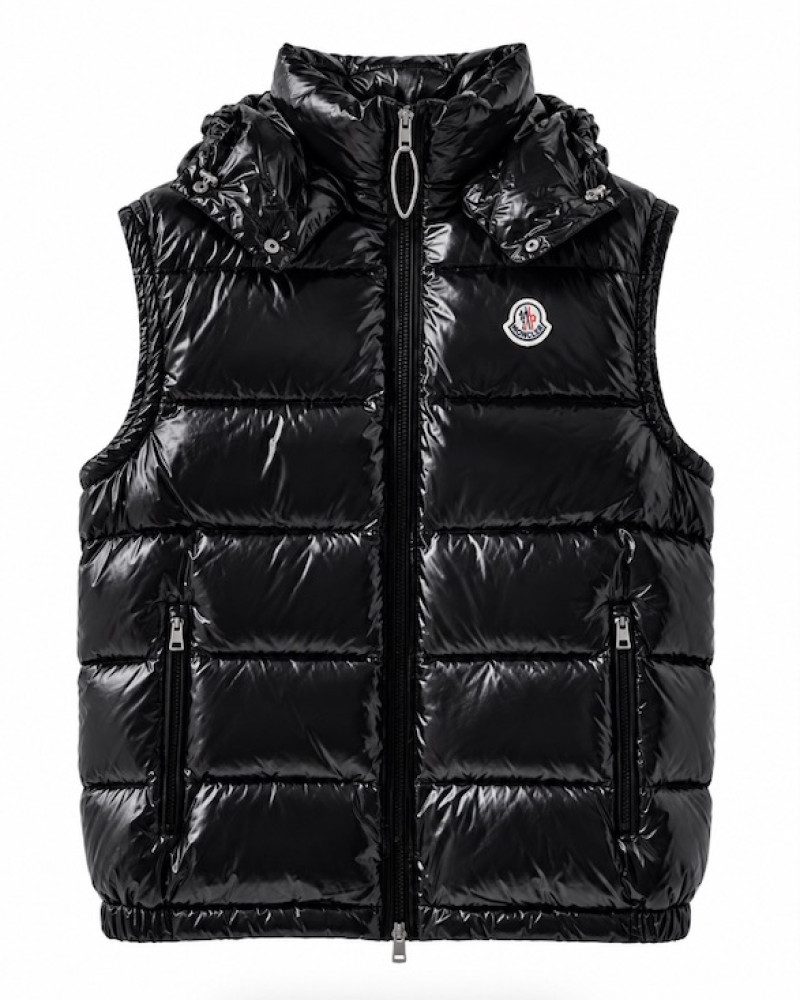 Moncler Bormes Hooded Down Vest – Black