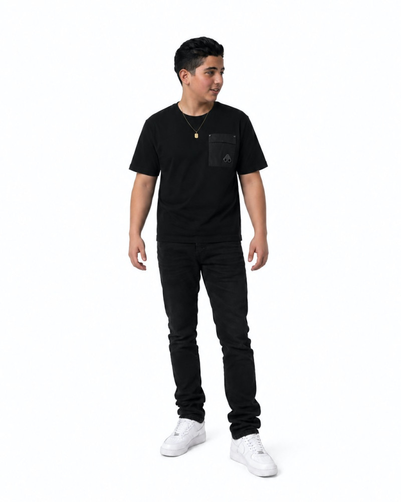 Moose Knuckles Utility Pocket T-Shirt – Black