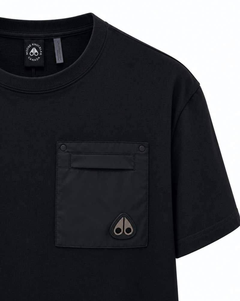 Moose Knuckles Utility Pocket T-Shirt – Black