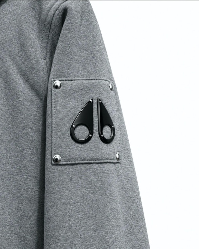 Moose Knuckles Classic Bunny 2 Hoodie – Charcoal/White