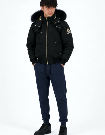 Moose Knuckles Ballistic Bomber Jacket – Black & Gold
