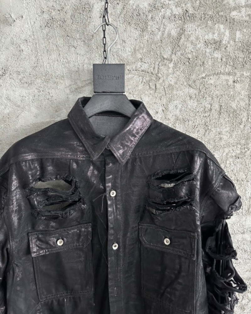  Rick Owens DRKSHDW "Dagger" Distressed Shirt 